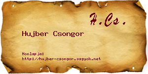 Hujber Csongor névjegykártya
