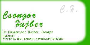 csongor hujber business card